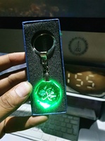 Porte-clés personnalisé gravé au laser 3D avec photo, lumières LED multicolores, cristal K9, art populaire, tendance de la mode, décoration intérieure, souvenirs islamiques