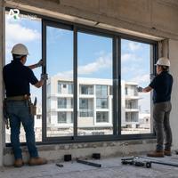 Ventana Corredera y Abatible de Aluminio de Alta Resistencia Serie 150 de Lujo para Penthouse con Resistencia Extrema a la Presión del Viento