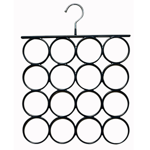 Platzsparend 4 Schichten Runde PVC-beschichtete Hijab-Kleiderbügel Schals Schrank Organizer Schal Kleiderbügel mit 16 Schal löchern