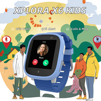 Jam Tangan Pintar Anak Xplora X6 (4G) dengan Fitur Panggilan/Surat Pesan, SOS, GPS, Kamera, Pedometer, Sistem Operasi Android, dan Mode Sekolah, Biru