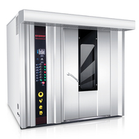 Nuevo Horno Rotatorio de Aire Caliente Digital Portátil de 16/32/64 Bandejas - Eléctrico/a Gas, Equipo de Panadería Comercial de Acero Inoxidable
