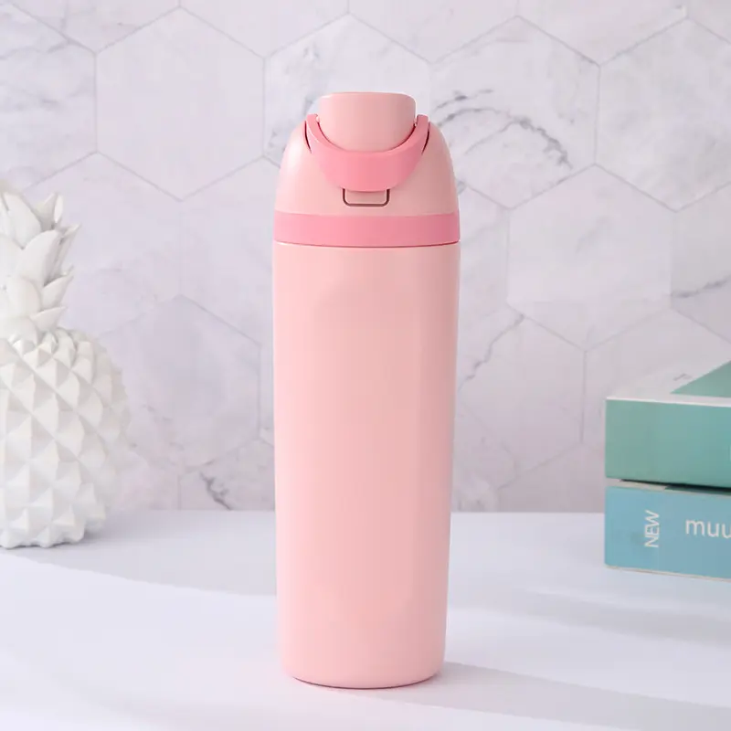 600ml chai Nước Đôi tường thép không gỉ SUS 316 chân không cách nhiệt Thermos Flask với rơm và nắp