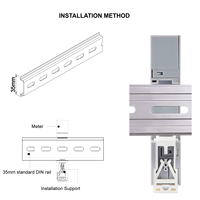 Medidor de Energía Inteligente para Riel DIN, Monofásico, con Modbus RTU 38400bps, Certificación CE, Diseño Compacto de 18mm 1DIN
