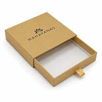 Caja de Regalo de Cartón Kraft Natural con Cinta Dorada, Caja Deslizante Rígida Personalizada, Regalo Corporativo, Recuerdo de Boda, Materiales Reciclados Ecológicos, Moderna