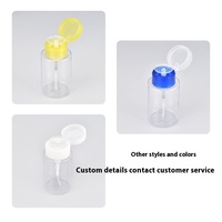 Bouteille Pompe en Plastique Vide Rechargeable pour Dissolvant à Ongles, Distributeur Transparent Résistant à l'Acétone pour Nail Art