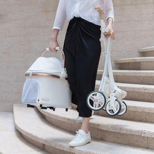 अलग-अलग और फोल्डेबल स्ट्रेलर एल्यूमीनियम मिश्र धातु बैंगनी बिल्ली और कुत्ते के आउटडोर ट्रोल - Product Image 2