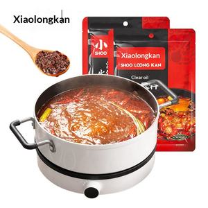 Base de fondue chinoise Xiaolongkan de Sichuan Chengdu, pour usage domestique, une portion, soupe rouge, morceaux petits, légèrement épicée, pour fondue sèche, au suif de bœuf, claire - Product Image 1