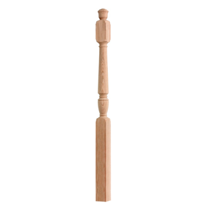 Nhà máy trực tiếp Chất lượng cao tùy chỉnh trong nhà gỗ rắn newel bài viết thiết kế hiện đại cao cấp lan can gỗ cầu thang OEM/ODM - Product Image 1