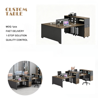 Bureau d'ordinateur commercial pour personnel, espace de travail professionnel, mobilier de bureau moderne, table contemporaine pour employés, poste de travail de bureau