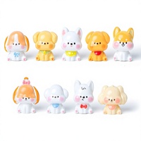Figurines de chiens Kawaii en résine, races Shiba, Bichon, Cocker Spaniel, pour les amoureux des animaux, jouet pour pâte à modeler et slime, capsule distributrice, machine à griffes