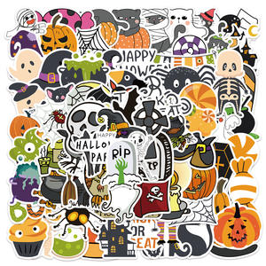 100 nuevas pegatinas de grafiti de Halloween personalizadas DIY decorativas pegatinas impermeables para equipaje de computadora - Product Image 6