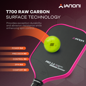 Racchetta da Pickleball CASTON SPORTS PRO 3.0 in Fibra di Carbonio T700 Termoformata OEM/ODM - Product Image 3