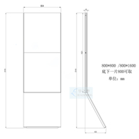 Personnalisé Nouveau Design Mur Monté en Métal Carreaux de Céramique Carrelage de Sol Présentoir Supports Plancher en Bois Franc Stratifié Vitrine