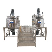 Cuve de mélange cosmétique en acier inoxydable 100L avec agitateur, pompe, boîte de vitesses et homogénéisateur (automatique) – Haute productivité, certifiée CE ISO