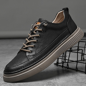 Chaussures de sport d'extérieur quatre saisons pour hommes, en cuir véritable fait main, tendance mode, souples et respirantes, mocassins décontractés, vente chaude - Product Image 2