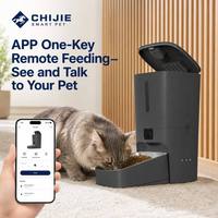 Distributeur automatique de nourriture pour animaux de compagnie intelligent avec caméra WiFi Bluetooth, grande capacité de 7 L, en plastique imperméable, commande vocale par application pour chats et chiens