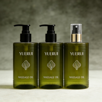 YUERUI Fabricant – Flacon pulvérisateur unique pour huile corporelle, après-shampoing vert pour soins capillaires, 250 ml, bouteilles de luxe en plastique pour shampoing