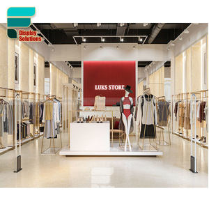 Nueva decoración personalizada Exhibición de ropa al por menor Tienda de ropa de mujer Estantes de exhibición de diseño interior para tienda de ropa - Product Image 3