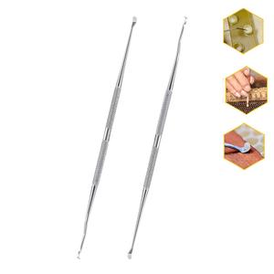 Aguja de injerto de abejas de doble <span class=keywords><strong>punta</strong></span> de acero inoxidable, herramienta de transferencia de larvas para apicultura y cría de reinas - Product Image 1