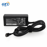 Adaptateur d'alimentation pour ordinateur portable 45W à charge rapide, sortie CC 20V 2.25A avec protection contre les courts-circuits pour chargeur Type-C pour ordinateur portable