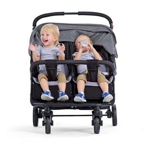Poussette double pliable Purorigin pour jumeaux, châssis en alliage d'aluminium, Coches Para Bebes, poussette double pour bébé et tout-petit - Product Image 4
