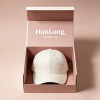 Boîte en papier de luxe pour chapeaux avec aimant, boîte rigide pour cadeaux, emballage pour casquettes de baseball avec personnalisation