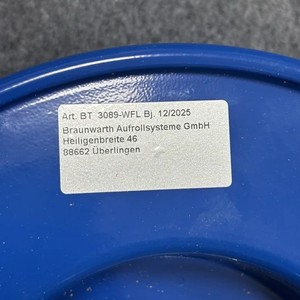 Carrete de Manguera para Transferencia de Fluidos Industriales Braunwarth BT3089-WFL, Manguera de Hierro y Goma con Conexión de Latón - Product Image 3