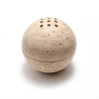 Diffuseur d'aromathérapie en pierre de travertin jaune naturel Maxery Brûleur d'huile essentielle Bureau à domicile Atmosphère relaxante unique
