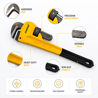 Clé à tuyau professionnelle de type américain SUNRISE, robuste, en acier au carbone, à mâchoires dentelées réglables, revêtement antirouille, OEM