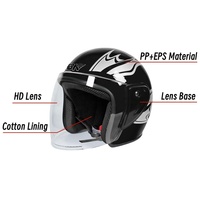 Casque Demi-Face Meilleure Vente pour Adultes, Protection Tête Moto, Moto Cross, Accessoires Casques Moto Personnalisés, Fabricant