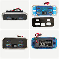 Adaptateur de chargeur de voiture double USB 2 Type C 4 ports avec interrupteur, alimentation 12V 24V, prise de chargeur de voiture USB pour bus et camping-cars