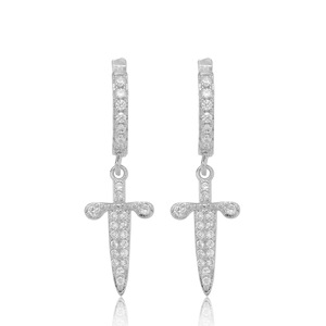 Pendientes de Espada BES Estilo <span class=keywords><strong>Rock</strong></span> N Roll, Diseño de Hoja Afilada, Microincrustaciones de Circonita Cúbica, Joyería Punk Rebelde Hip Hop para Hombre y Mujer, de Fábrica - Product Image 3