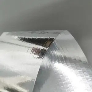 Phản Xạ PE Aluminized Phim Dệt Cách Nhiệt Dench Màng Hai Mặt Nhôm Foil Foil 100% Polyester Vải