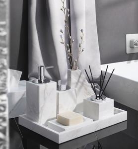 6 Combinations Different Price Jazz White Marble Nature Stone Empty Bathroom Toiletries Set Wabi Sabi <b>Amenities</b> Kit - Product Image 2