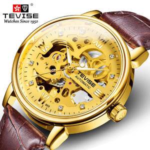 นาฬิกาข้อมือผู้ชาย TEVISE T869 ระบบจักรกล ขนาด 41 มม. สายหนัง ตัวเรือนโลหะผสม หน้าปัดเรืองแสง ขายส่งจากโรงงาน นาฬิกาข้อมือลำลอง - Product Image 4