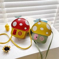 Nouveau Sac à Bandoulière en Polyester pour Enfants, Motif Dessin Animé Mignon, Sac Messager Décontracté Coréen pour Fille, Porte-Monnaie Champignon pour Sorties en Plein Air