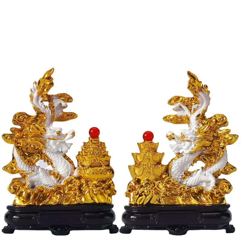 2023 Bestverkopende Home Decor Geschenken Dragon Standbeeld Feng Shui Items Desktop Decoratie Abstracte Sculptuur Dragon Hars Ambachten