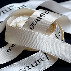 Cinta de Grosgrain de Alta Calidad con Logotipo Personalizado, Rollo de Cinta de Satén con Nombre de Marca Impreso en Lámina Dorada, Cintas de Regalo - Product Image 4