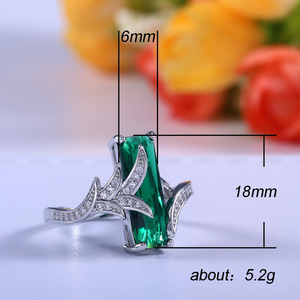 Nhẫn Đá Pha Lê Nhiều Màu CAOSHI Nhẫn Nữ Nhiều Nhẫn Đá Zircon Xanh Cầu Vồng Lửa Mạ Bạc - Product Image 6