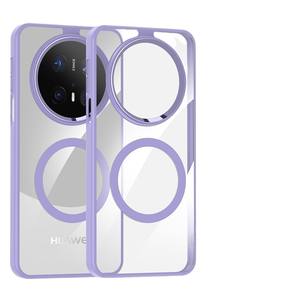 Funda de teléfono magnética de lujo transparente de gama alta para Huawei <span class=keywords><strong>Mate</strong></span> 70 Pro + Anillo de lente de metal simple Agarre de teléfono incluido-Teléfono Promax - Product Image 1