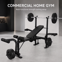 Banc de musculation multifonction moderne en gros avec support pour barre, station d'entraînement réglable pour la maison, en acier inoxydable pour l'entraînement de force