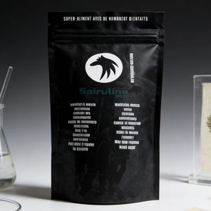 Bolsa con cremallera de pie con impresión completa personalizada con acabado mate, bolsa de embalaje de café en polvo de hoja de té de plástico - Product Image 3