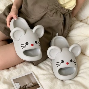 Cute Big Ear Mouse Womens Slide <b>Slippers</b> Thick Sole Non Slip Summer Indoor Dorm Outdoor One Band <b>Slippers</b> - Product Image 3