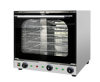 Four à convection commercial pour boulangerie avec 4 plateaux, en acier inoxydable, pour la cuisson de pizzas, de pâtisseries, pour restaurants, utilisation en cuisine professionnelle