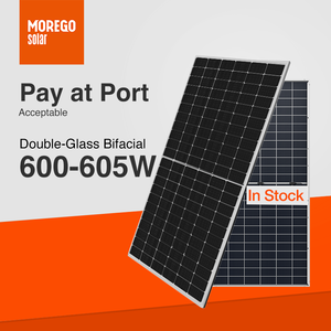 Morego Solar TOPCON Dubbel Glas 600W 605W 610W 615W 600 Watt Bifacial PV Panelen Prijs voor Zeer Kosteneffectieve Energieoplossing - Product Image 2
