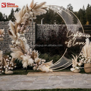 ฉากหลังงานแต่งงานดีไซน์ใหม่พร้อมไฟ LED รูปพระจันทร์ - Product Image 2
