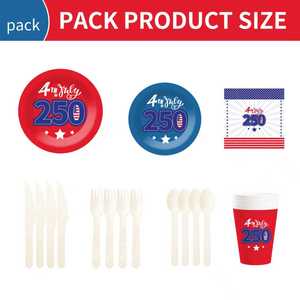 DAMAI - Juego de Artículos para Fiesta del 4 de Julio, Kit con Temática Patriótica para Decoraciones del Día de la Independencia y Día de las Elecciones, Decoraciones para Fiestas, para 8 Personas - Product Image 3