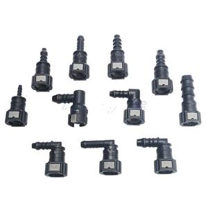 Konektor Tee Saluran Bahan Bakar ID6 Quick Release dengan Fitting Selang Nylon untuk Perakitan Pompa Bahan Bakar Mobil, Konektor T Pipa Bahan Bakar 6mm - Product Image 1