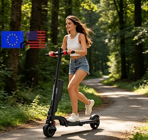 Nouvelle trottinette électrique pliable intelligente avec sac à dos, étanche, en alliage d'aluminium, batterie amovible, double suspension, contrôle par application - Product Image 1