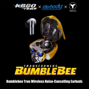 אוזניות TWS אלחוטיות בצורת רובוט באומביי איכותיות במיוחד מדגם TRANSFORMERS H1 עם סינון רעשים, עשויות סגסוגת אבץ. - Product Image 5